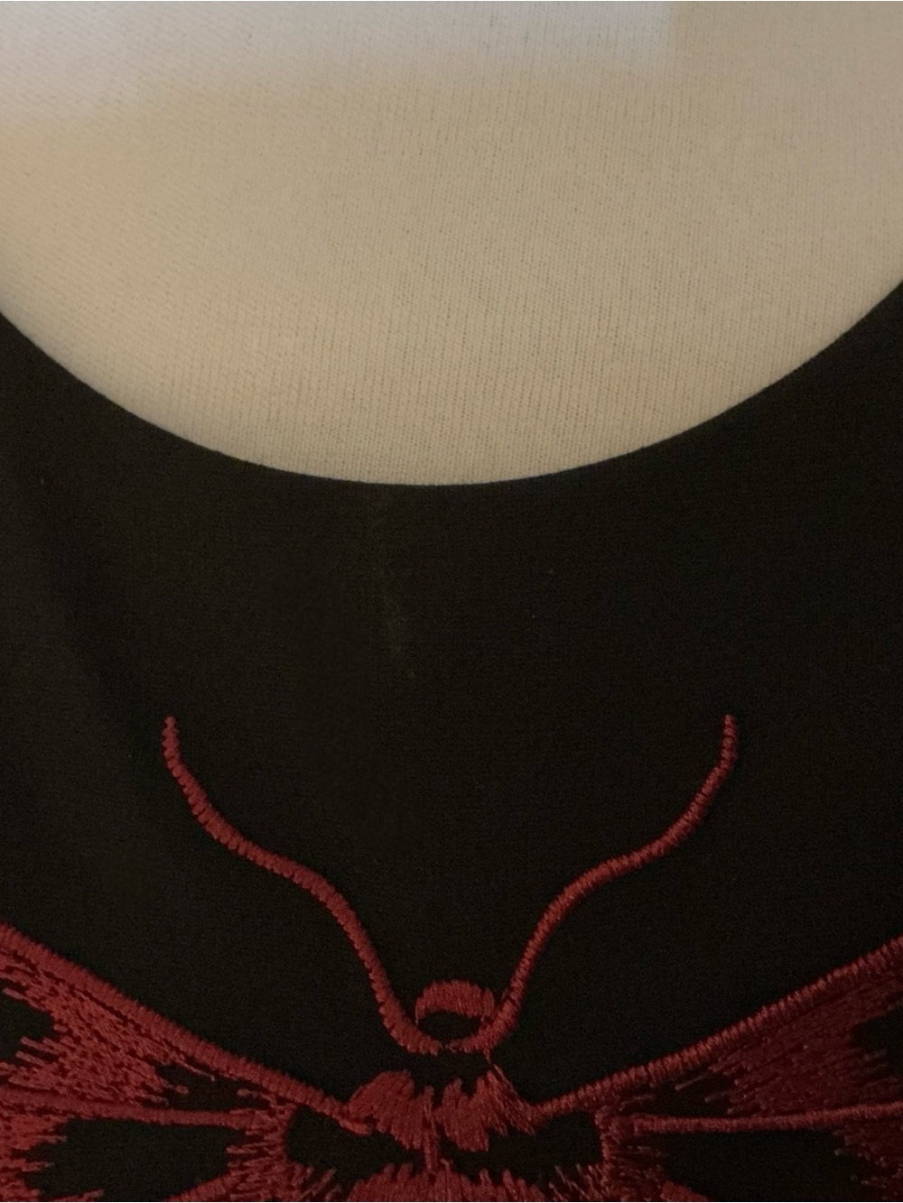 ModCloth Retro Whimsigoth Dark Academia Cottagecore Embroidered Moth Dress M - Picture 4 of 8